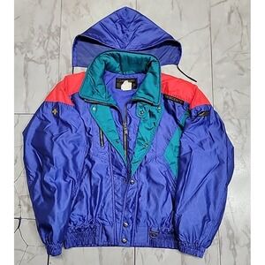 Vintage DESCENTE Ski Snowboard Retro Winter Jacket Hooded Men's Medium